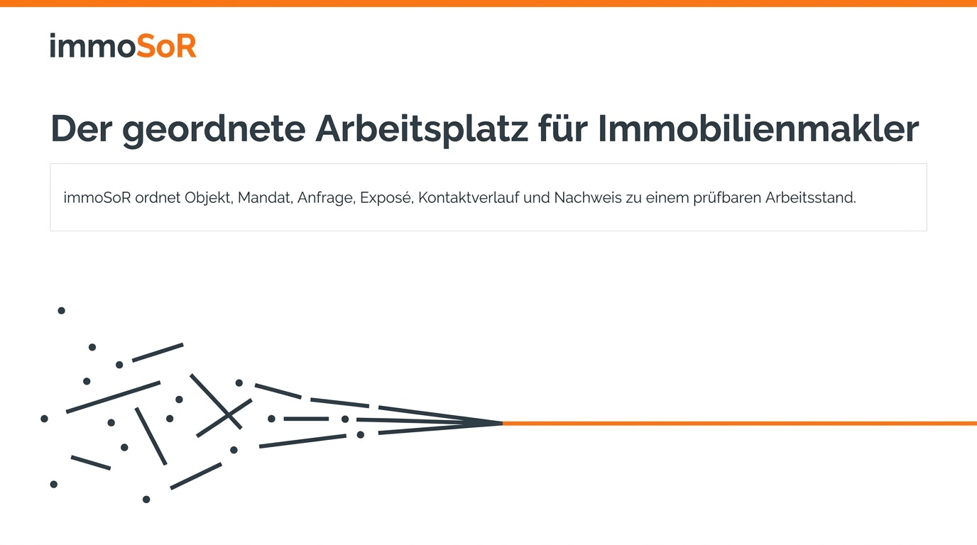 Schautafel 01 · Der geordnete Arbeitsplatz für Immobilienmakler